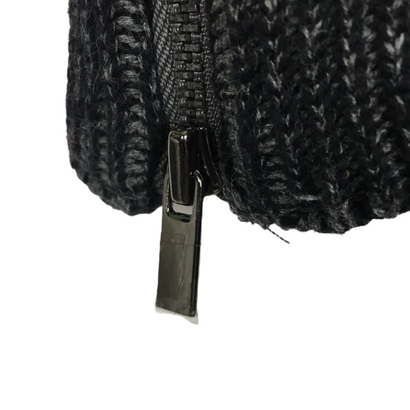 CACHE Sweater Tunic Cowl Off Shoulder Long Sleeve Ribbed Zipper Cuffs Size Large - Picture 7 of 12